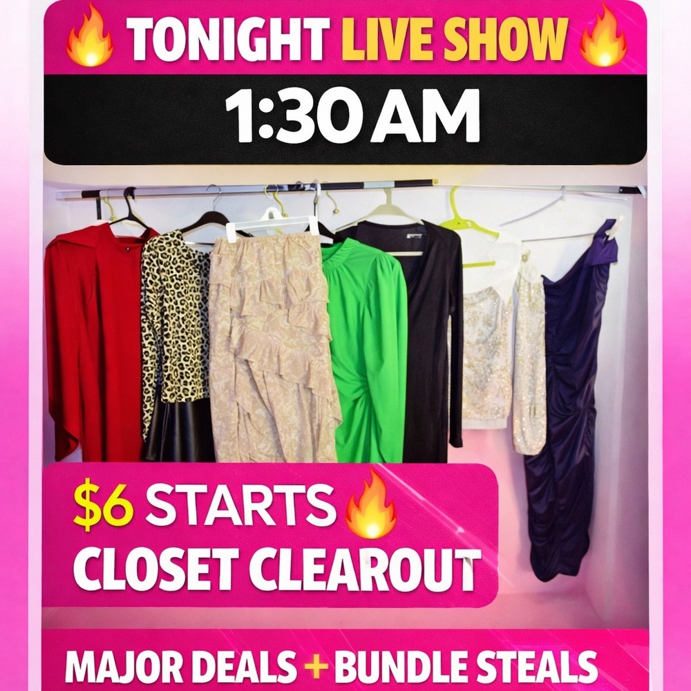 Running a little behind 💕

NEW TIME: 1:30am🔥 Multi-Color Dresses Tops/pants